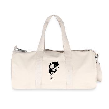 clown woman joker mask crime la catrina sticker - Recycled Canvas Sports Bag by Stanley/Stella - natural - Front