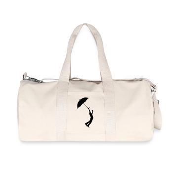 jumping_with_umbrella - Recycled Canvas Sports Bag by Stanley/Stella - natural - Front