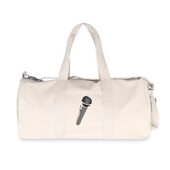 dessin micro - Sac de sport en toile recyclée Stanley/Stella - blanc naturel - Devant