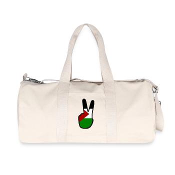 Free palestine - Sac de sport en toile recyclée Stanley/Stella - blanc naturel - Devant
