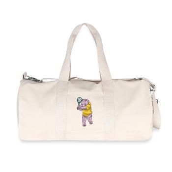 Nilpferd Tennis Tennisschläger - Recycelte Canvas-Sporttasche von Stanley/Stella - Naturweiß - Vorne