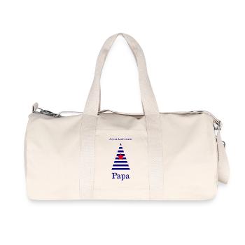 DAD. FATHER'S DAY. HAPPY FATHER'S DAY. HAPPY BIRTHDAY. - Recycled Canvas Sports Bag by Stanley/Stella - natural - Front
