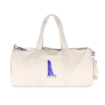 Laboe Marine-Ehrenmal – Modernes Linien-Art Design - Recycelte Canvas-Sporttasche von Stanley/Stella - Naturweiß - Vorne