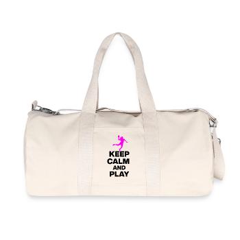 RESTEZ CALMES ET JOUEZ AU HANDBALL ! EM GIFT ALLEMAGNE - Sac de sport en toile recyclée Stanley/Stella - blanc naturel - Devant