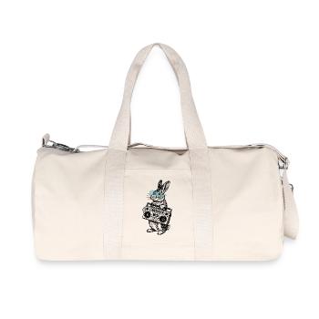 Boombox Bunny - Sac de sport en toile recyclée Stanley/Stella - blanc naturel - Devant