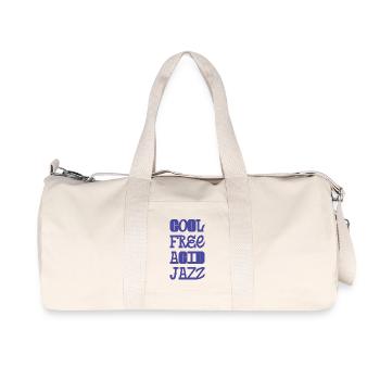 Cool Free Acid Jazz Music Typography - Recycled Canvas Sports Bag by Stanley/Stella - natural - Front