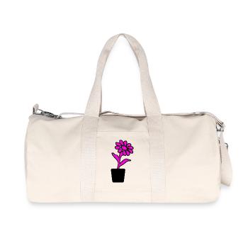 Blume - Recycelte Canvas-Sporttasche von Stanley/Stella - Naturweiß - Vorne
