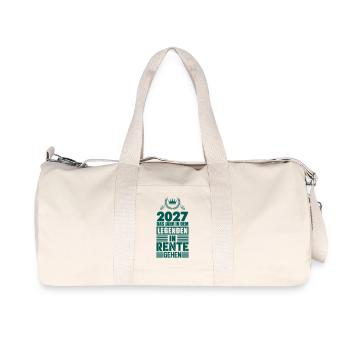 Legenden gehen 2027 in Rente - Recycelte Canvas-Sporttasche von Stanley/Stella - Naturweiß - Vorne
