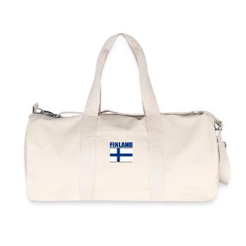 Finlande - Sac de sport en toile recyclée Stanley/Stella - blanc naturel - Devant