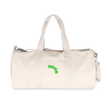 Grüne Quadrate Sequenz - Recycelte Canvas-Sporttasche von Stanley/Stella - Naturweiß - Vorne
