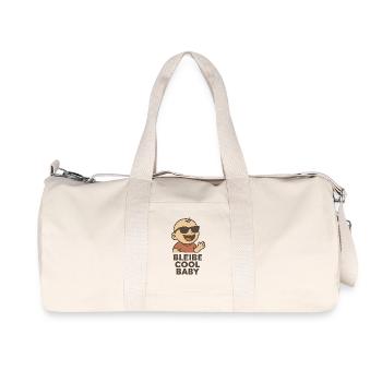 Bébé avec lunettes de soleil - Sac de sport en toile recyclée Stanley/Stella - blanc naturel - Devant