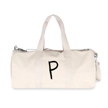 Buchstaben P - Recycelte Canvas-Sporttasche von Stanley/Stella - Naturweiß - Vorne