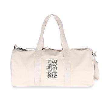 self discipline is the ability to do what you - Recycled Canvas Sports Bag by Stanley/Stella - natural - Front