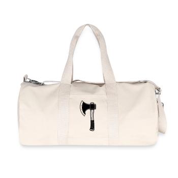 Hache de guerre - Sac de sport en toile recyclée Stanley/Stella - blanc naturel - Devant