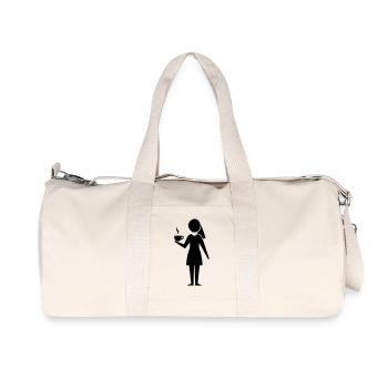Coffee Woman - Recycled Canvas Sports Bag by Stanley/Stella - natural - Front