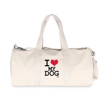 j'aime mon chien by wam - Sac de sport en toile recyclée Stanley/Stella - blanc naturel - Devant