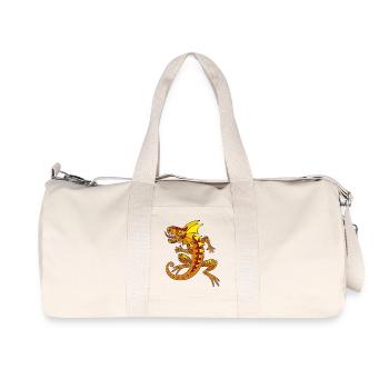 Echse (orange) - Recycelte Canvas-Sporttasche von Stanley/Stella - Naturweiß - Vorne