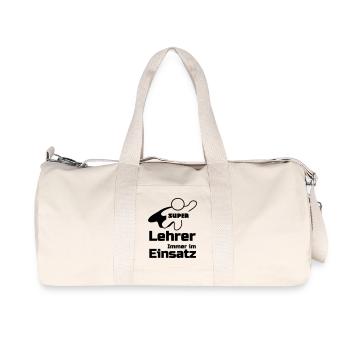Super Lehrer Geschenk - Recycelte Canvas-Sporttasche von Stanley/Stella - Naturweiß - Vorne