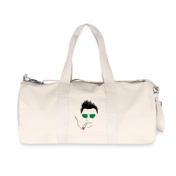 hipster_17 - Recycelte Canvas-Sporttasche von Stanley/Stella - Naturweiß - Vorne