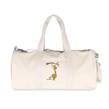 FUN - Giraffe Hangman Fuck Geschenk - Bestseller - Recycelte Canvas-Sporttasche von Stanley/Stella - Naturweiß - Vorne