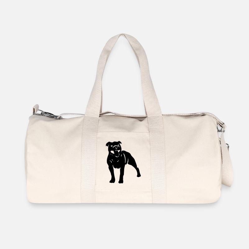 staffbull hund - Recycelte Canvas-Sporttasche von Stanley/Stella - Naturweiß
