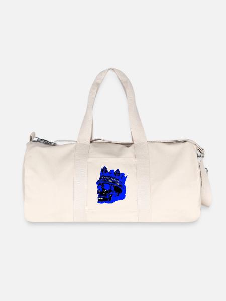 Totenkopf mit Krone - Recycelte Canvas-Sporttasche von Stanley/Stella - Naturweiß
