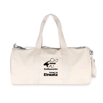 Super Zollbeamtin Zoll, Beamte, Beruf, Geschenk - Recycelte Canvas-Sporttasche von Stanley/Stella - Naturweiß - Vorne