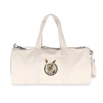 Chihuahua 001 - Recycled Canvas Sports Bag by Stanley/Stella - natural - Front