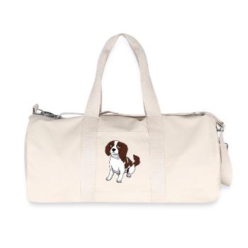 Cavalier King Charles Spaniel Hund - Recycelte Canvas-Sporttasche von Stanley/Stella - Naturweiß - Vorne