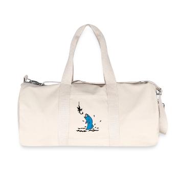 Fliegenfischen / fly fishing (2c) - Recycelte Canvas-Sporttasche von Stanley/Stella - Naturweiß - Vorne