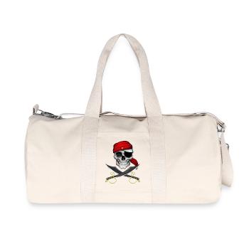 Crâne de pirate - Sac de sport en toile recyclée Stanley/Stella - blanc naturel - Devant