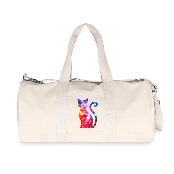 cat - Recycled Canvas Sports Bag by Stanley/Stella - natural - Front