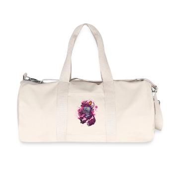 Pink Monster - Recycelte Canvas-Sporttasche von Stanley/Stella - Naturweiß - Vorne
