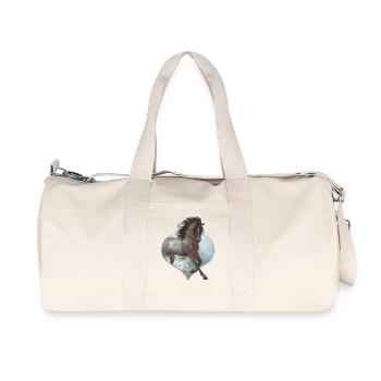 The Horse - Recycelte Canvas-Sporttasche von Stanley/Stella - Naturweiß - Vorne