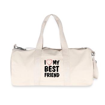I love my best friend - Recycled Canvas Sports Bag by Stanley/Stella - natural - Front