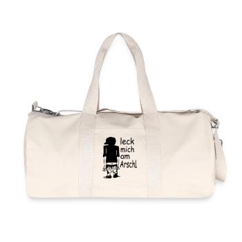 leck mich am arsch - Recycelte Canvas-Sporttasche von Stanley/Stella - Naturweiß - Vorne