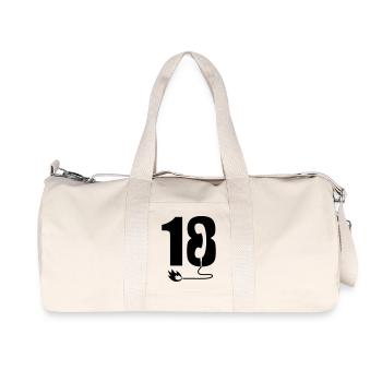 18 - Sac de sport en toile recyclée Stanley/Stella - blanc naturel - Devant