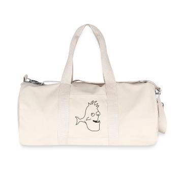 Stupid Crazy Comic Fish - Recycled Canvas Sports Bag by Stanley/Stella - natural - Front