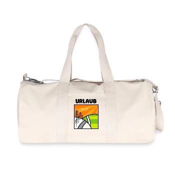 urlaub natur nature landschaft berge minimal icon - Recycelte Canvas-Sporttasche von Stanley/Stella - Naturweiß - Vorne