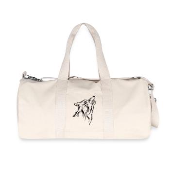 wolf - Recycelte Canvas-Sporttasche von Stanley/Stella - Naturweiß - Vorne