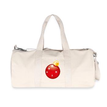 Smiley Christmas bauble - Recycled Canvas Sports Bag by Stanley/Stella - natural - Front