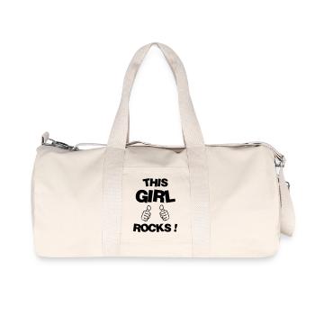 fille / fée / princesse / bébé - Sac de sport en toile recyclée Stanley/Stella - blanc naturel - Devant
