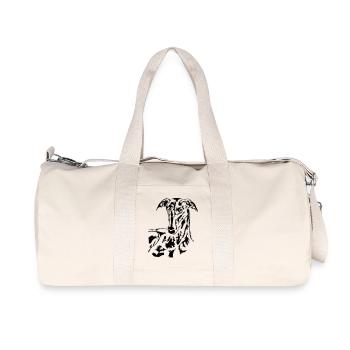 Galgo Kopf - Recycelte Canvas-Sporttasche von Stanley/Stella - Naturweiß - Vorne