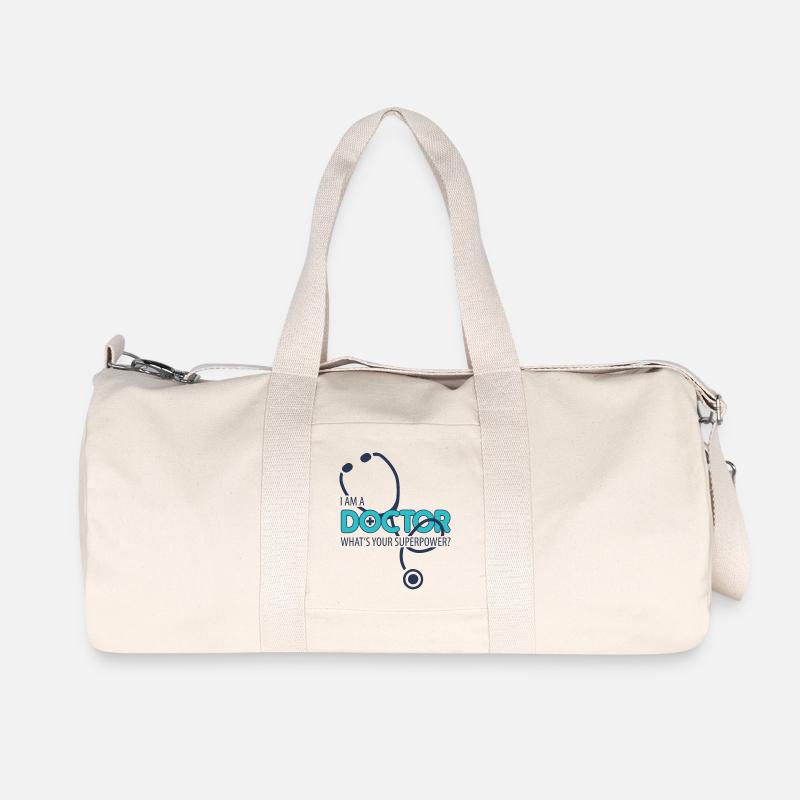 Ich bin ein Arzt - Recycelte Canvas-Sporttasche von Stanley/Stella - Naturweiß