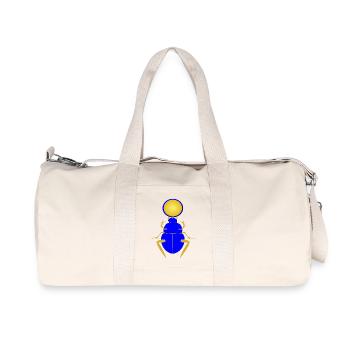 Scarabée bleu lapis et aten égyptiens antiques - Sac de sport en toile recyclée Stanley/Stella - blanc naturel - Devant