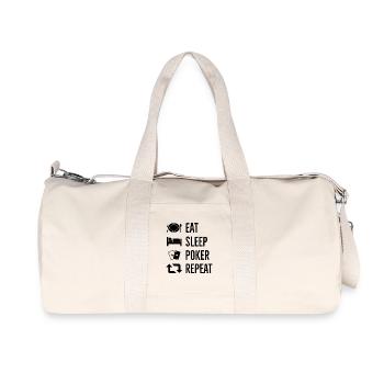Manger dormir jouer au poker - Sac de sport en toile recyclée Stanley/Stella - blanc naturel - Devant