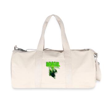 Brasil Neon Fußballkick - Recycelte Canvas-Sporttasche von Stanley/Stella - Naturweiß - Vorne