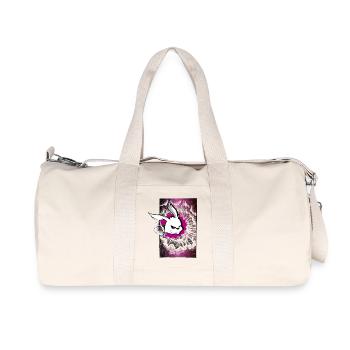 hase bad skate grimmig lol yolo explosion cool str - Recycelte Canvas-Sporttasche von Stanley/Stella - Naturweiß - Vorne
