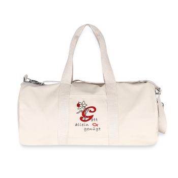 Gott allein genügt, christlich - Recycelte Canvas-Sporttasche von Stanley/Stella - Naturweiß - Vorne