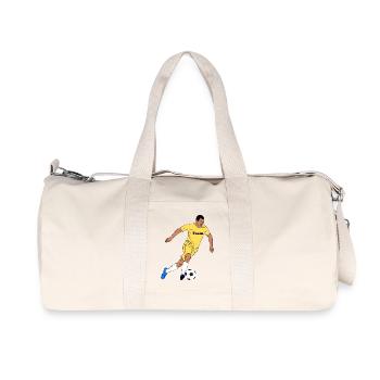 Yellow Team Player Motif - Recycled Canvas Sports Bag by Stanley/Stella - natural - Front
